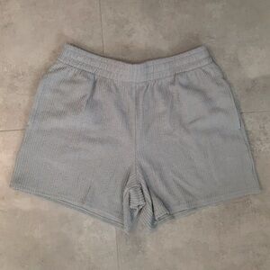 Girl Crush Textured Lounge Shorts Blue Grey Size 2XL Drawstring Waist